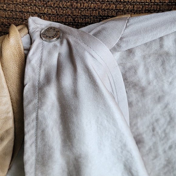 RUDSAK, one of a kind leather jacket, size M, coffe blend collors - Picture 7 of 15